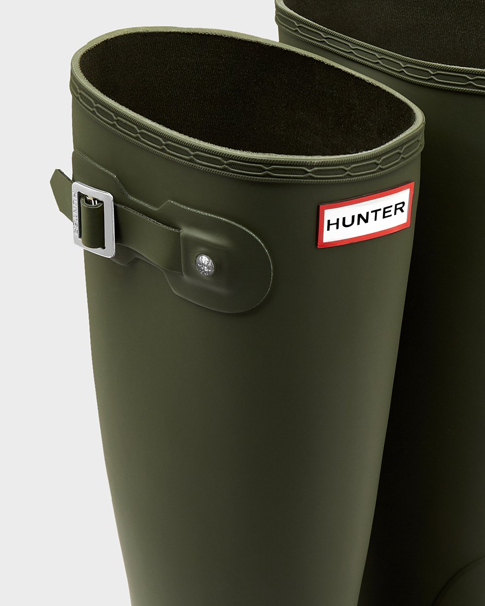 Womens Hunter Tall Rain Boots Dark Olive - Original - 2365497-BD